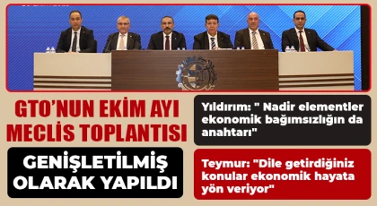 GTO’nun ekim ayı meclis toplantısı genişletilmiş olarak yapıldı