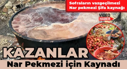 Kazanlar nar pekmezi için kaynadı