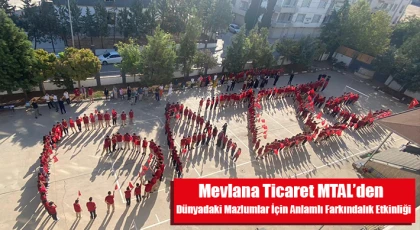 Mevlana Ticaret MTAL’den Dünyadaki Mazlumlar İçin Anlamlı Farkındalık Etkinliği