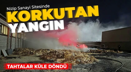 Nizip Sanayi Sitesinde Korkutan Yangın: Tahtalar Küle Döndü