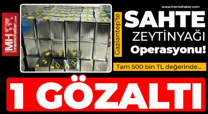 Gaziantep'te 500 bin TL değerinde sahte zeytinyağı ele geçirildi