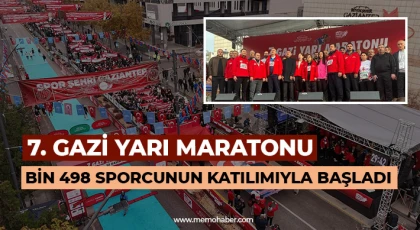 Gaziantep'te 7. Gazi Yarı Maratonu bin 498 sporcunun katılımıyla başladı