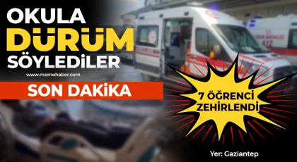 Gaziantep'te 7 öğrenci dürümden zehirlendi!