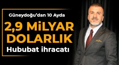 Güneydoğu’dan 10 ayda 2,9 milyar dolarlık hububat ihracatı
