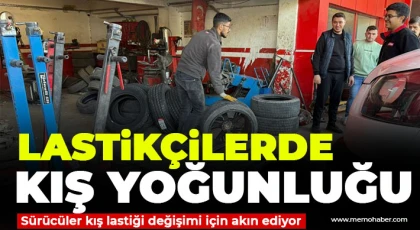 Lastikçilerde kış yoğunluğu: Sürücüler kış lastiği değişimi için akın ediyor
