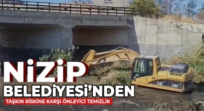 Nizip Belediyesi’nden taşkın riskine karşı önleyici temizlik