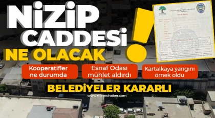 Nizip Caddesi ne olacak!