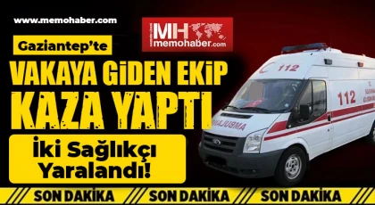 Vakaya giden ekip kaza yaptı!