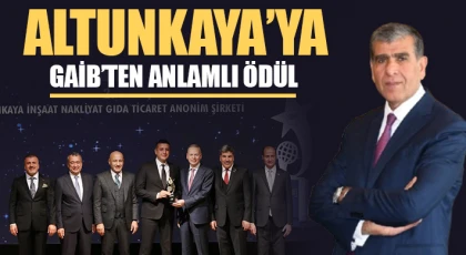 Altunkaya’ya GAİB’ten Anlamlı Ödül