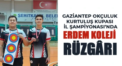 Gaziantep Okçuluk Kurtuluş Kupası İl Şampiyonası’nda Erdem Koleji Rüzgârı