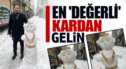 Nizip’te Kardan Gelin Altınla Taçlandı: Kar, Tebessüm ve Yaratıcılık Bir Arada