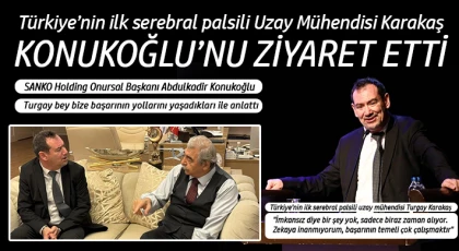 Uzay mühendisi Karakaş, Konukoğlu’nu ziyaret etti