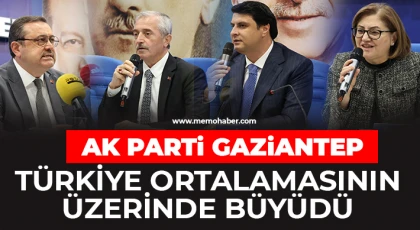 AK Parti Gaziantep Türkiye Ortalamasının Üzerinde Büyüdü
