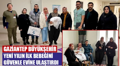 Büyükşehir, Yeni Yılın İlk Bebeğini Güvenle Evine Ulaştırdı
