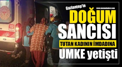 Doğum sancısı başlayan kadının imdadına karlı yolları aşan UMKE ekipleri yetişti