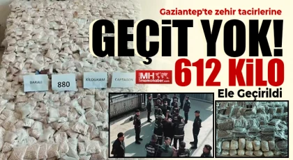 Gaziantep'te 2025'te 612 kilo uyuşturucu madde ele geçirildi