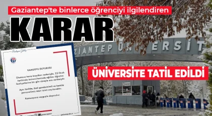 Gaziantep'te binlerce öğrenciyi ilgilendiren karar