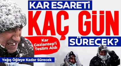 Gaziantep’te Kar Alarmı: Yağış Cuma Öğleye Kadar Sürecek