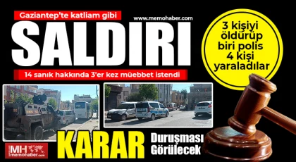 Gaziantep'te katliam gibi saldırı: 3 kişiyi öldürüp biri polis 4 kişi yaraladılar