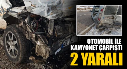  Gaziantep'te otomobil ile kamyonet çarpıştı: 2 yaralı