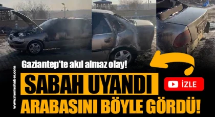  Gaziantep'te park halindeki araç kundaklandı