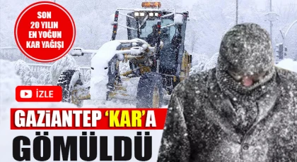 Gaziantep’te Son 20 Yılın En Yoğun Kar Yağışı