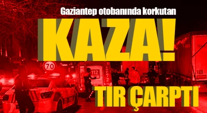 Otobanda korkutan kaza: TIR çarptı, 3 yaralı