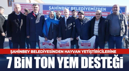 Şahinbey Belediyesinden hayvan yetiştiricilerine 7 bin ton yem desteği