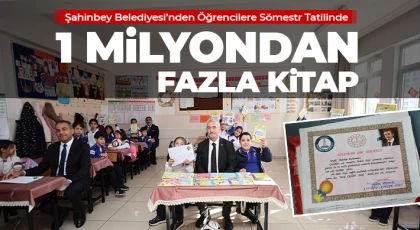 Şahinbey Belediyesi’nden Öğrencilere Sömestr Tatilinde 1 Milyondan Fazla Kitap