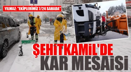 Şehitkamil'de kar mesaisi