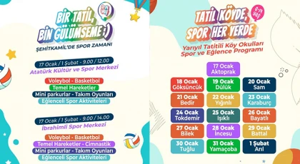 Şehitkamil’de yarıyıl tatili spor şenliğiyle renklenecek