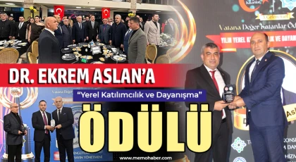 Dr. Ekrem Aslan’ı Gururlandıran Ödül