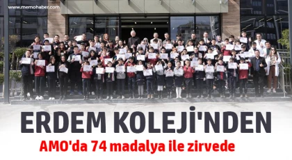 Erdem Koleji'nden AMO'da 74 madalya ile zirvede