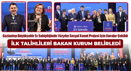 Gaziantep Büyükşehir Ev Sahipliğinde Yüzyılın Sosyal Konut Projesi İçin Kuralar Çekildi