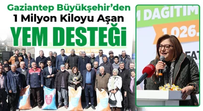 Gaziantep Büyükşehir’den 1 Milyon Kiloyu Aşan Yem Desteği