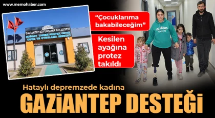 Hataylı depremzede kadına Gaziantep desteği
