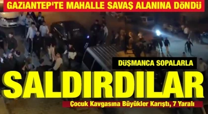 Şehitkamil’de Gece Yarısı Dehşeti: Taşlı Sopalı Aile Kavgasında Ortalık Karıştı