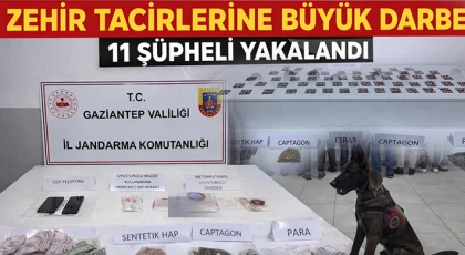 Zehir tacirlerine büyük darbe: 11 şüpheli yakalandı 