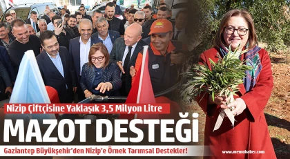 Gaziantep Büyükşehir’den Nizip’e Örnek Tarımsal Destekler!