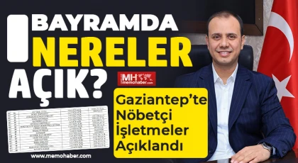 Gaziantep’te Bayramda Hizmet Verecek İşletmeler Açıklandı