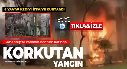 Gaziantep'te camide korkutan yangın