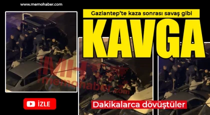 Gaziantep'te kaza sonrası savaş gibi kavga