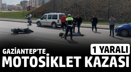 Gaziantep'te motosiklet kazası: 1 yaralı