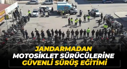 Jandarmadan motosiklet sürücülerine güvenli sürüş eğitimi