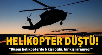 Katar: "Düşen helikopterde 6 kişi öldü, bir kişi aranıyor"