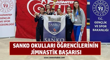 SANKO Okulları öğrencilerinin Jimnastik başarısı