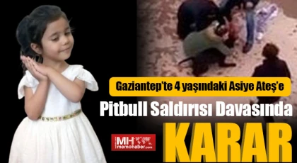 Gaziantep’te 4 yaşındaki Asiye Ateş’e pitbull saldırısı davasında karar