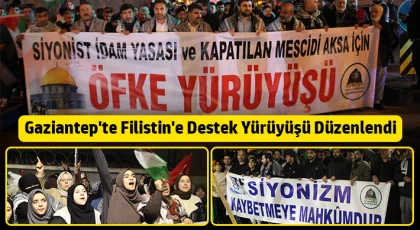 Gaziantep'te Filistin'e destek yürüyüşü düzenlendi