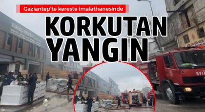 Gaziantep’te kereste imalathanesinde yangın