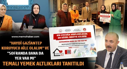 "Haydi Gaziantep Koruyucu Aile Olalım" ve "Sofranda Bana da Yer Var mı" temalı yemek altlıkları tanıtıldı